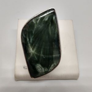 Seraphinite Sterling Silver Ring